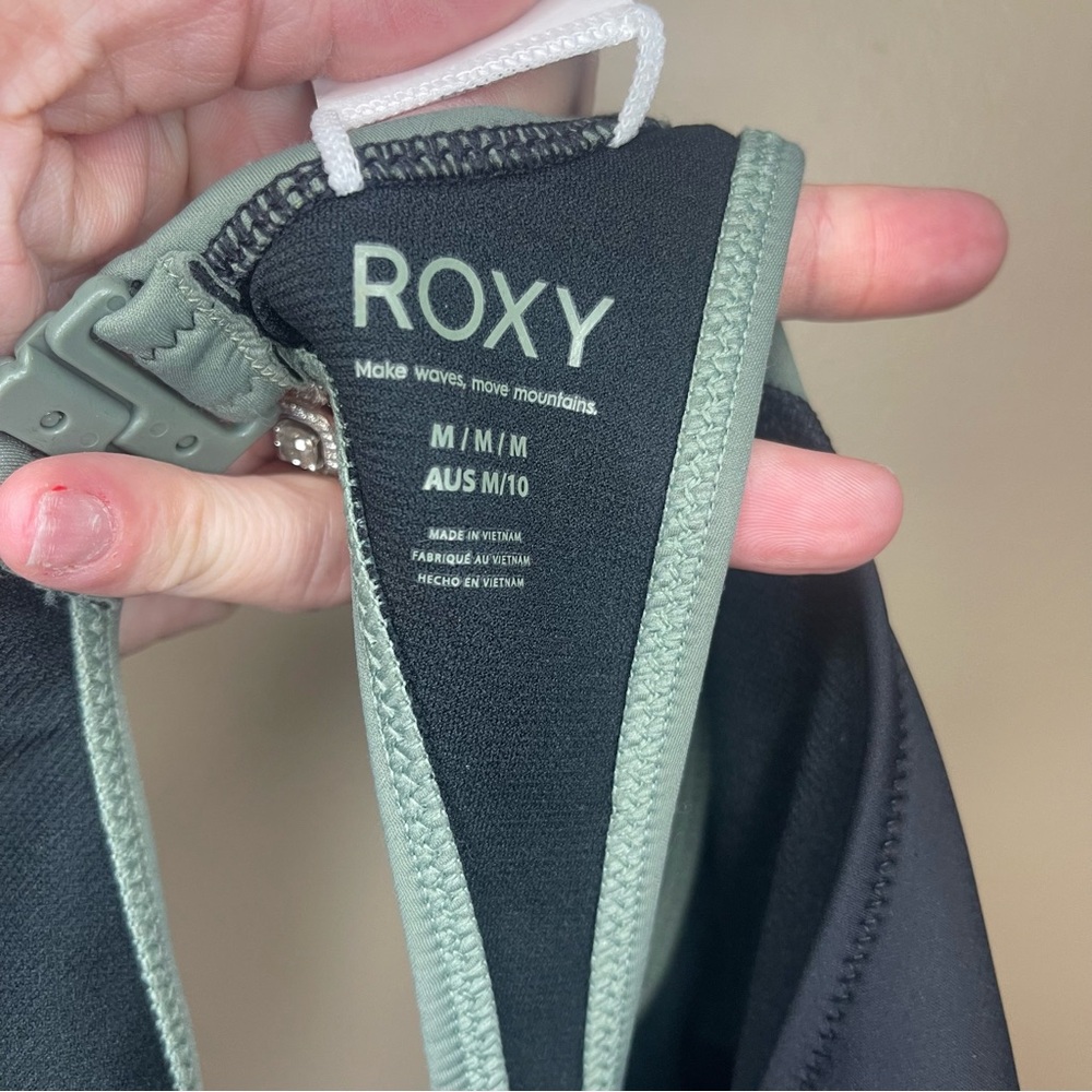 Roxy Black and Gray One Piece Swimsuit - Picture 5 of 5